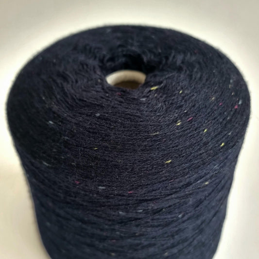 Loro Piana Italian 100% Cashmere Yarn - 2/26Nm - 1300m per 100g - Navy Blue Tweed