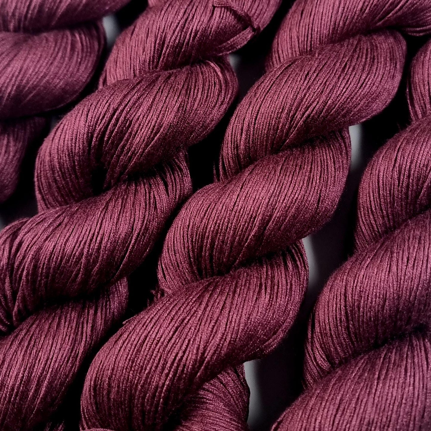 Cozy Mulberry - Burgundy - Mulberry Silk & Cotton - Fingering Weight - 433m/100g