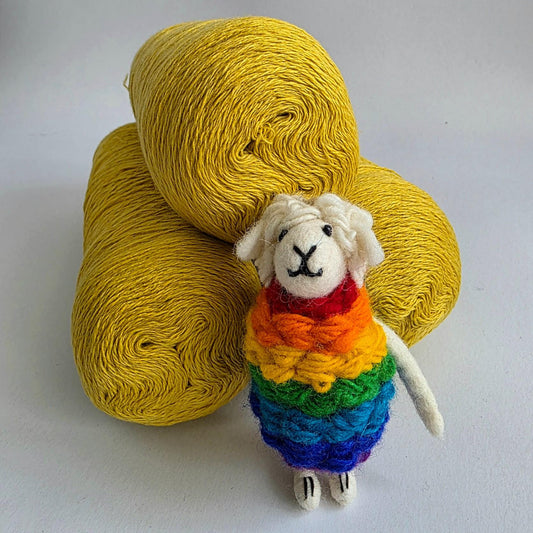100% Cashmere Yarn - 2/16Nm - 800m per 100g - Honey Yellow