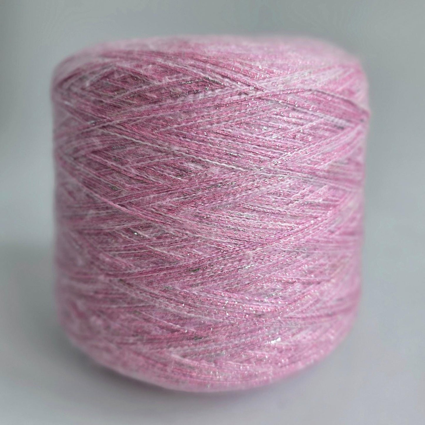 Pink Sparkly Yarn 50/45/5 Brushed Cashmere/Silk/Stellina - 2/16Nm - 800m per 100g