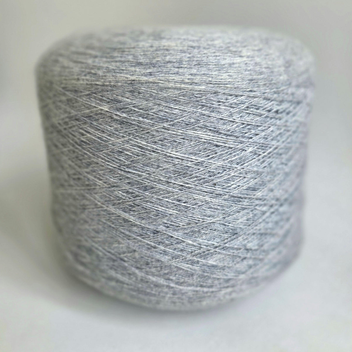 100% Cashmere Yarn - 2/26Nm - 1300m per 100g - Light Grey Blue Melange - Angle 4