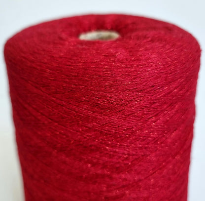 98% Cashmere with Stellina Yarn - 2/26Nm - 1300m per 100g - Red with Sparkles