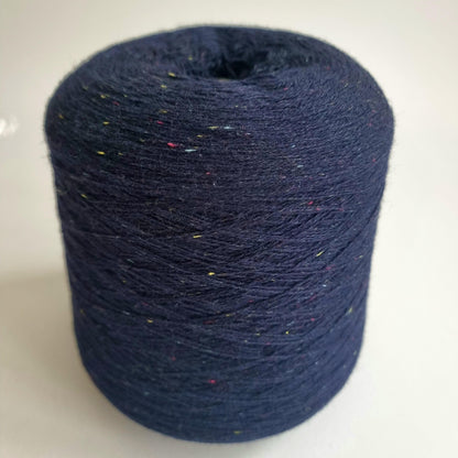 Loro Piana Italian 100% Cashmere Yarn - 2/26Nm - 1300m per 100g - Navy Blue Tweed