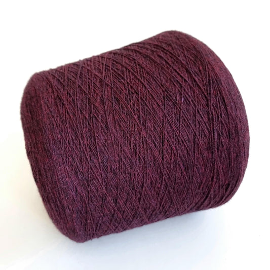 100% Cashmere Yarn - 2/26Nm - 1300m per 100g - Purple Wine Red Melange
