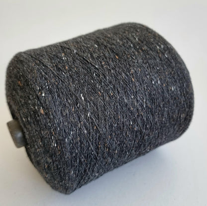 100% Cashmere Yarn - 2/26Nm - 1300m per 100g - Dark Grey Tweed