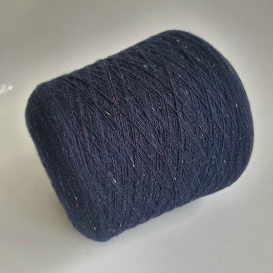 Loro Piana Italian 100% Cashmere Yarn - 2/26Nm - 1300m per 100g - Navy Blue Tweed