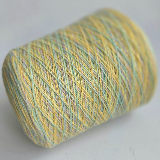 100% Cashmere Yarn - 2/25Nm - 1300m per 100g - Yellow Green Pastel Long Gradient
