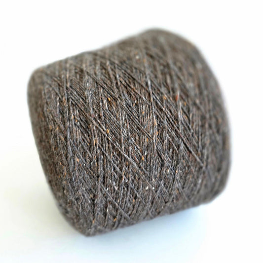 Brown Tweed Yarn - 40/35/25 - Cotton/Nylon/Wool - 300m per 100g