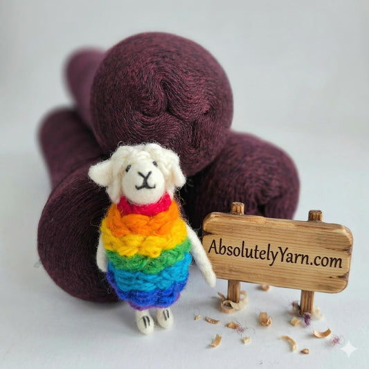 100% Cashmere Yarn - 2/26Nm - 1300m per 100g - Red Wine Melange