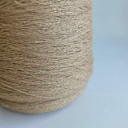 Loro Piana 100%  Italian Cashmere Yarn - 2/26Nm - 1300m per 100g - Nude with Gold Sparkles