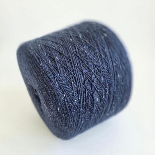 Navy Blue Tweed Yarn - 40/35/25 - Cotton/Nylon/Wool - 300m per 100g