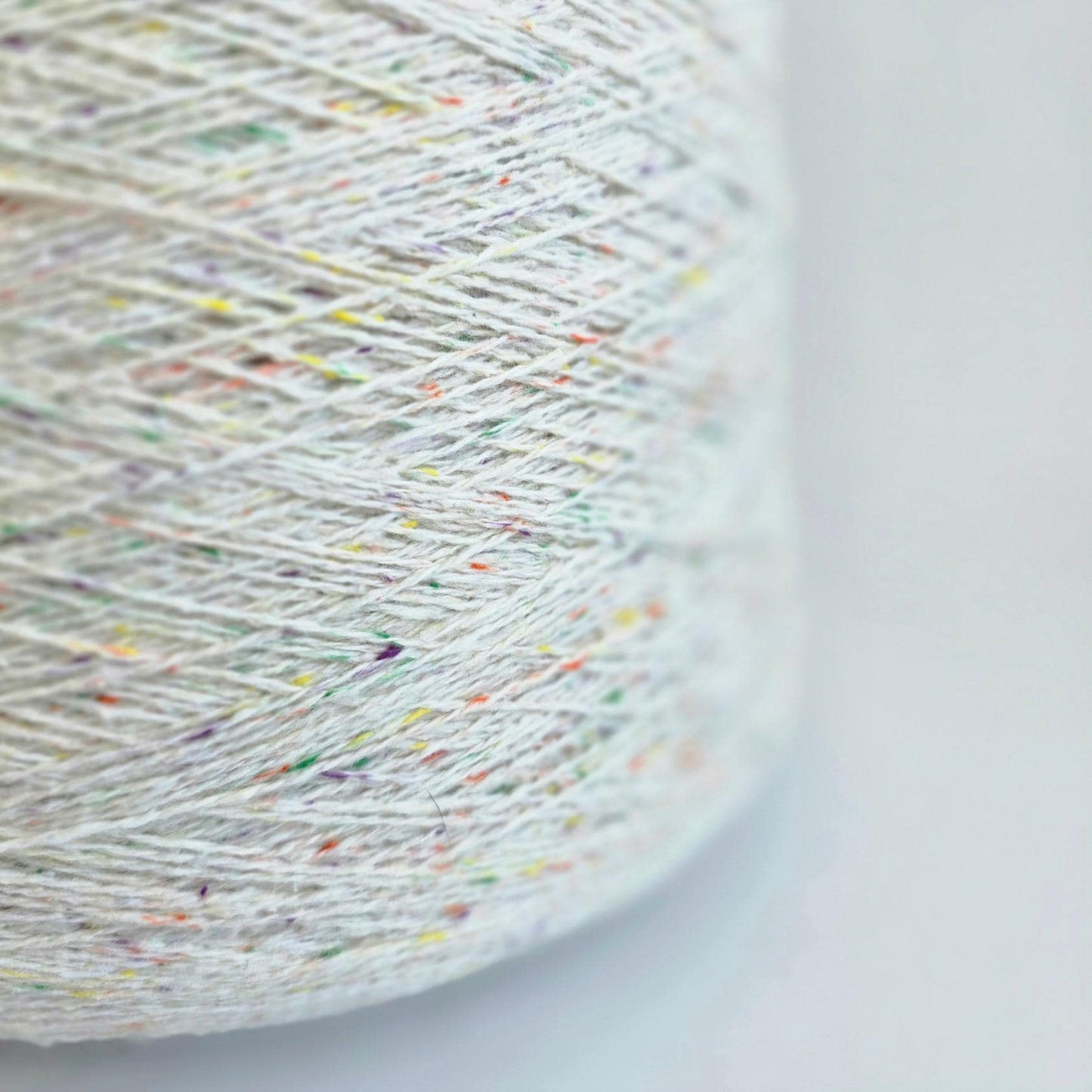 White & Rainbow Tweed Yarn - 70/30 Alpaca/Nylon - 600m per 100g