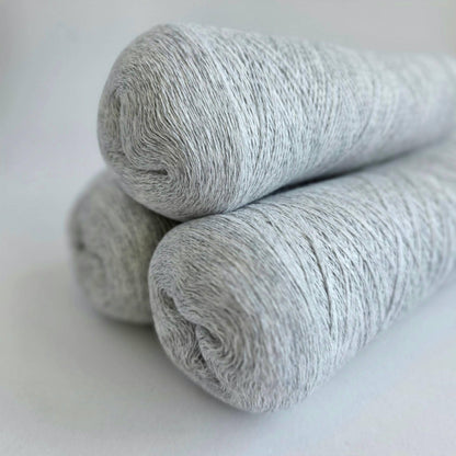 100% Cashmere Yarn - 2/26Nm - 1300m per 100g - Light Grey Melange