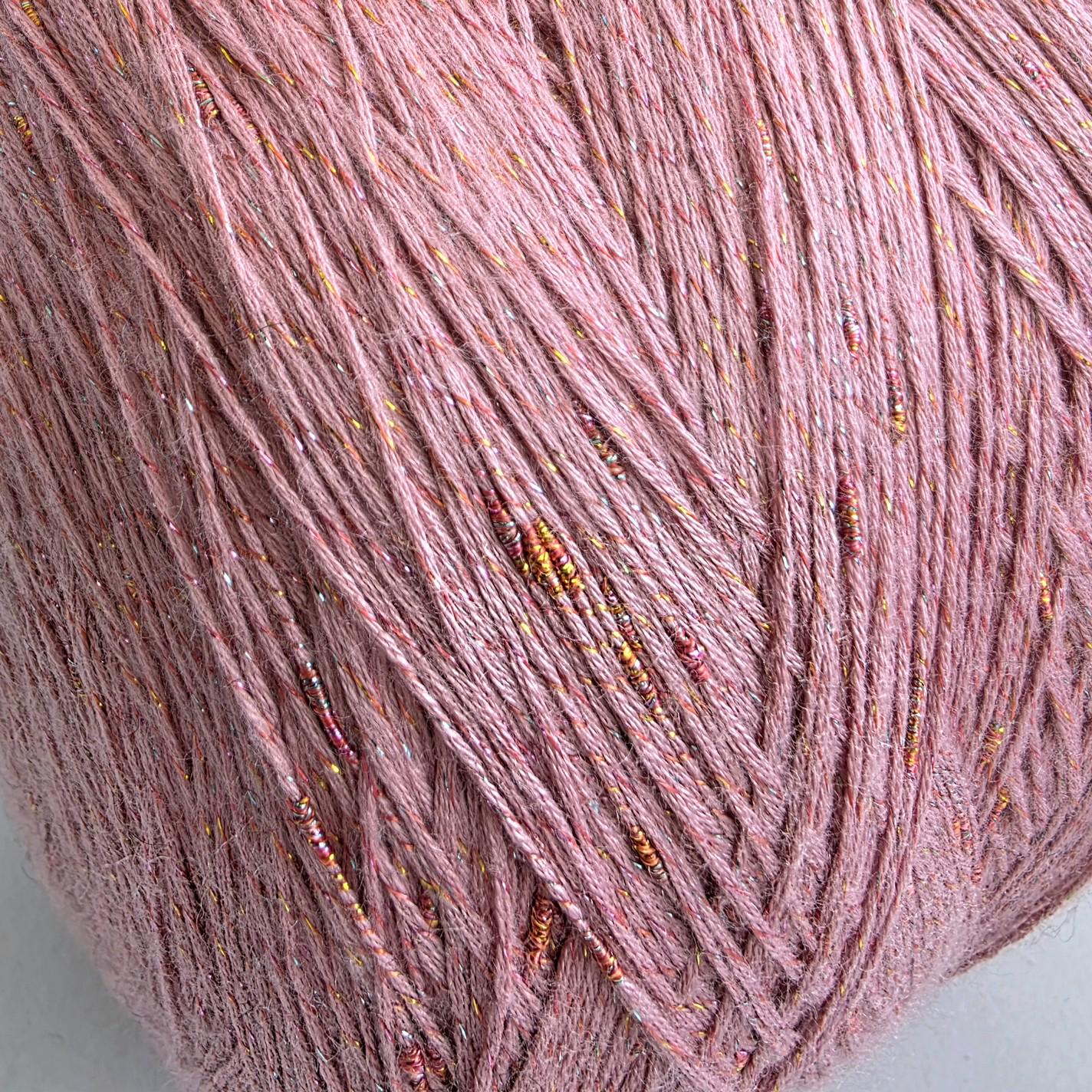 Rose Pink Yarn 60/35/5 Cashmere/Silk/Stellina  - 6/48Nm - 800m per 100g