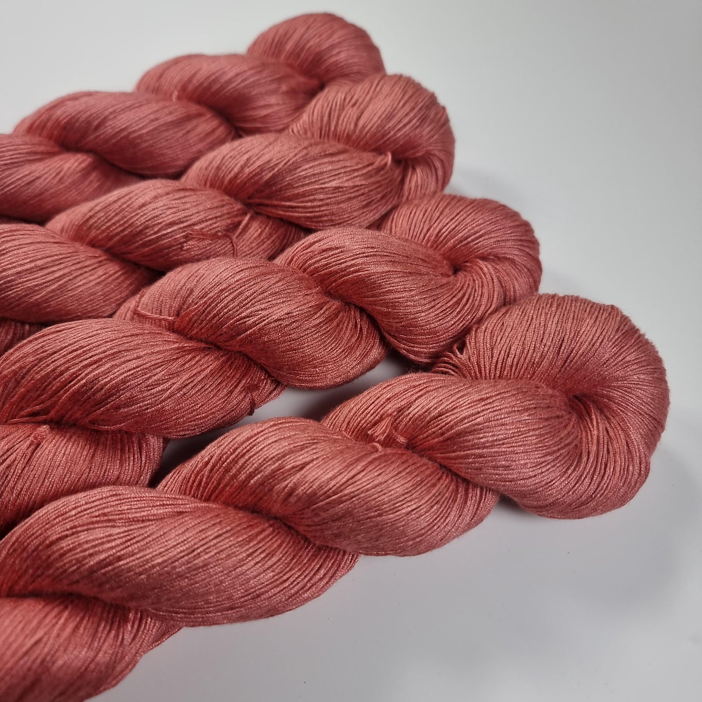 Cozy Mulberry - Dark Salmon - Mulberry Silk & Cotton - Fingering Weight - 433m/100g