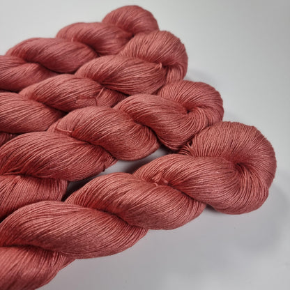 Cozy Mulberry - Dark Salmon - Mulberry Silk & Cotton - Fingering Weight - 433m/100g