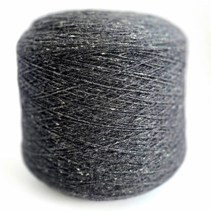 100% Yak Yarn - 2/16Nm - 800m per 100g - Dark Grey Tweed