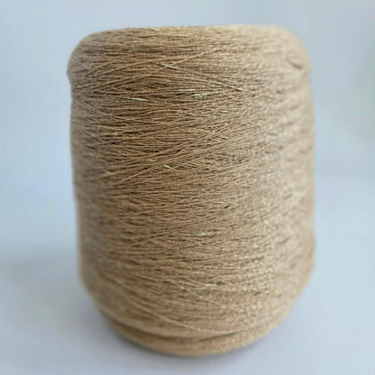 Loro Piana 100%  Italian Cashmere Yarn - 2/26Nm - 1300m per 100g - Nude with Gold Sparkles