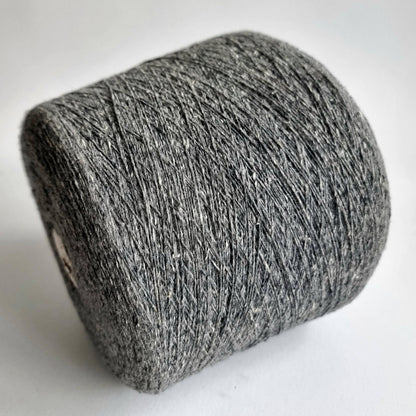 Loro Piana Italian 100% Cashmere Yarn - 2/16Nm - 800m per 100g - Grey Tweed