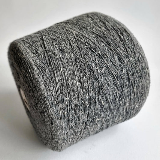 Loro Piana Italian 100% Cashmere Yarn - 2/16Nm - 800m per 100g - Grey Tweed