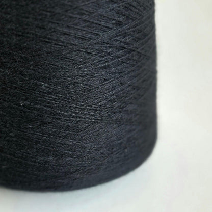 100% Mink Cashmere Yarn - 2/24Nm - 1200m per 100g - Pitch Black