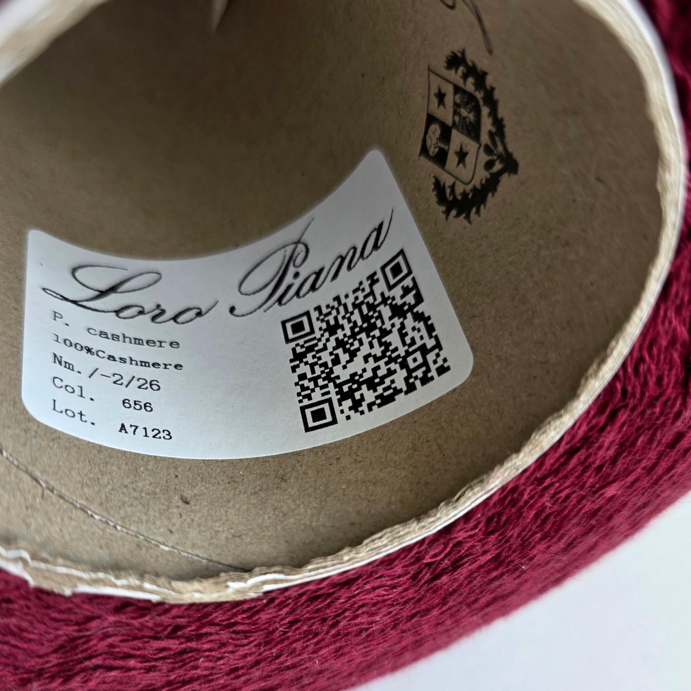Loro Piana Italian 100% Cashmere Yarn - 2/26Nm - 1300m per 100g - Deep Rose Pink