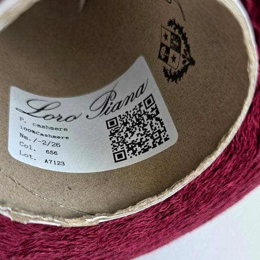 Loro Piana Italian 100% Cashmere Yarn - 2/26Nm - 1300m per 100g - Deep Rose Pink