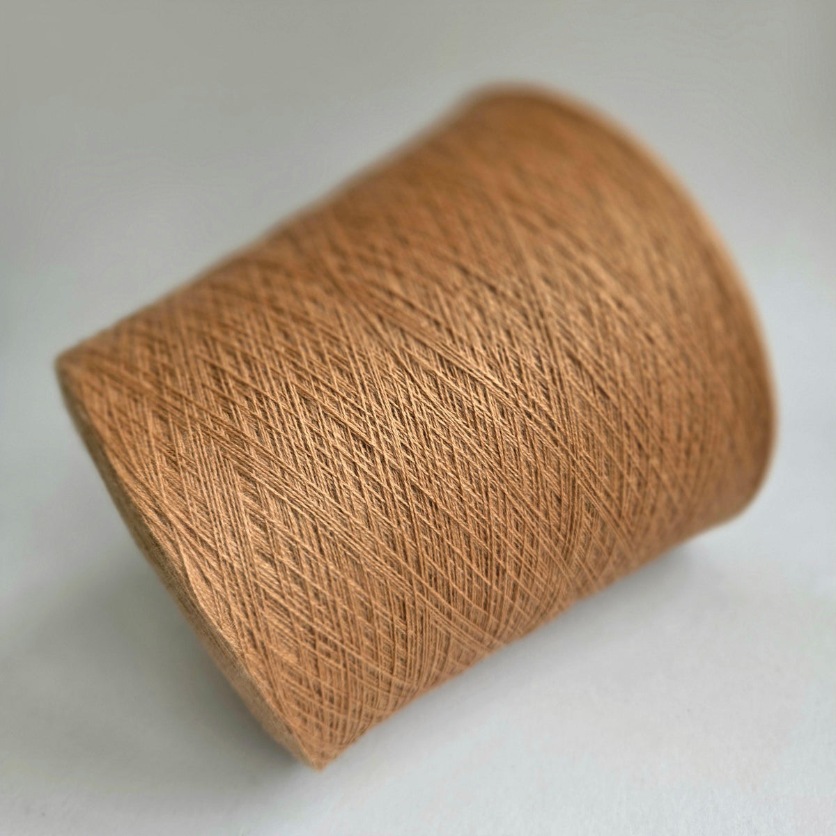Loro Piana Italian 100% Cashmere Yarn - 2/26Nm - 1300m per 100g - Dark Camel - Detail Close-up