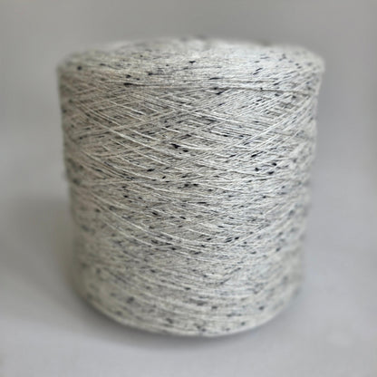 White with Black Tweed 50/20/30 Merino Wool/Cashmere/Anti-Pilling Knitting Yarn - 2/24Nm - 1200m per 100g - Angle 4