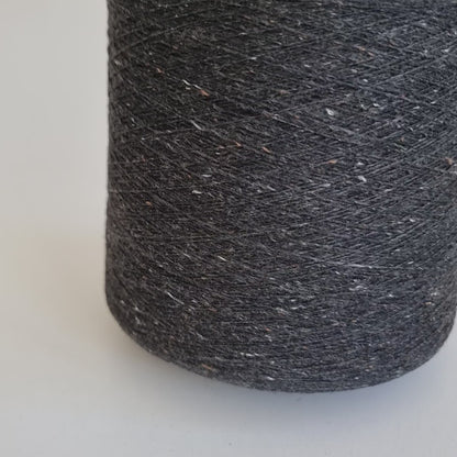 100% Cashmere Yarn - 2/26Nm - 1300m per 100g - Dark Grey Tweed